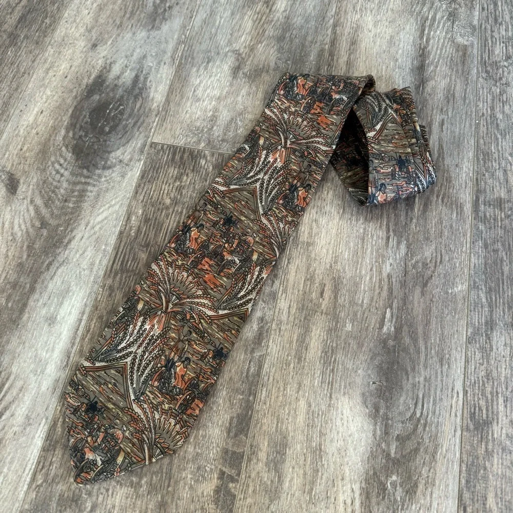 Balmain Native Print 100% Italian Silk Scarf